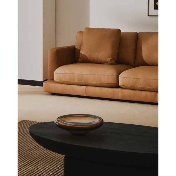 Brązowa skórzana sofa 390 cm Gala – Kave Home-image-3