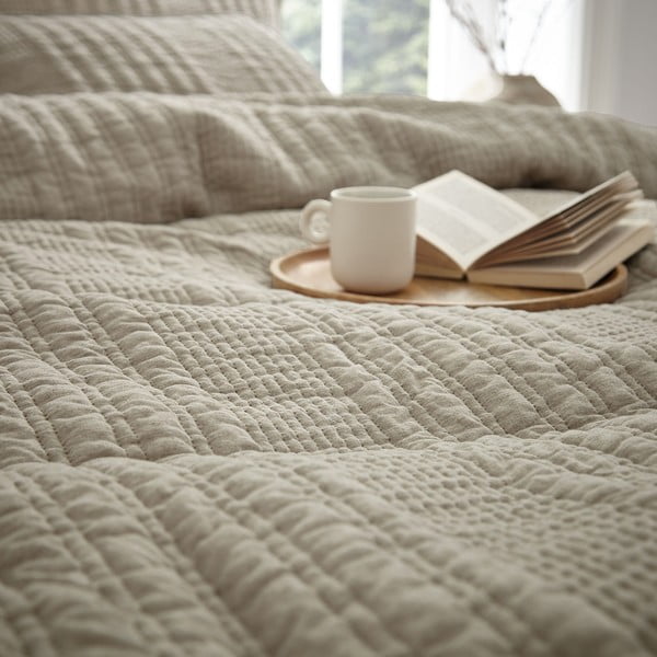 Beżowa pościel dwuosobowa 230x220 cm Tamba Stripe – Pineapple Elephant-image-3