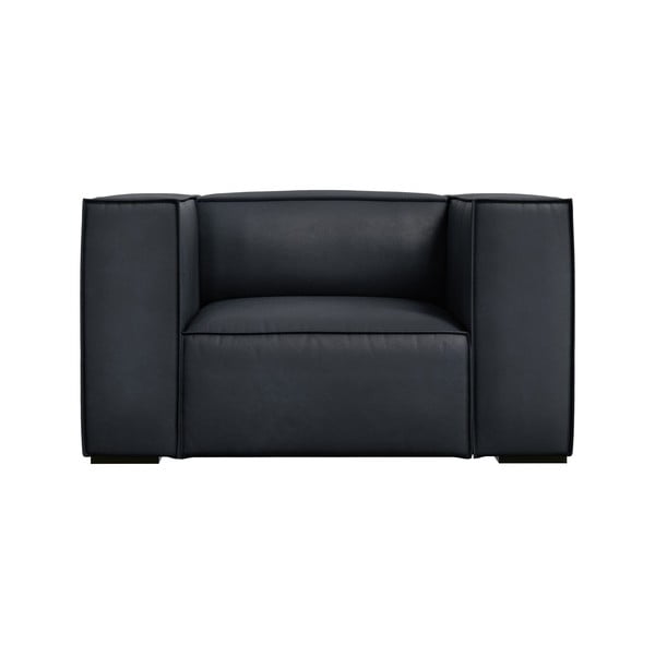 Ciemnoniebieski skórzany fotel Madame – Windsor & Co Sofas
