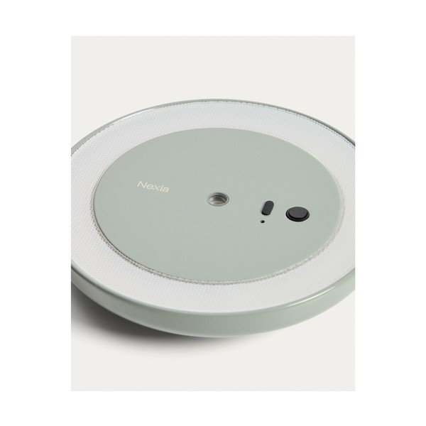 Jasnozielona lampa stołowa LED ze ściemniaczem z metalowym kloszem (wysokość 35 cm) Porte – Kave Home-image-4