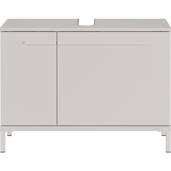 Kremowa szafka pod umywalkę z matowym wykończeniem 80x59 cm Laurino – Germania-image-3