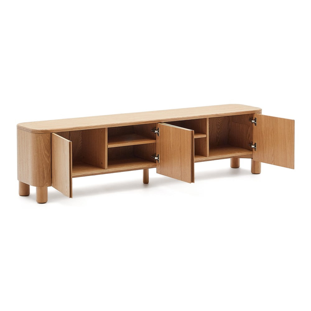 Szafka pod TV w dekorze jesionu w naturalnym kolorze 200x52x40 cm Salaya – Kave Home (zdjęcie 4)