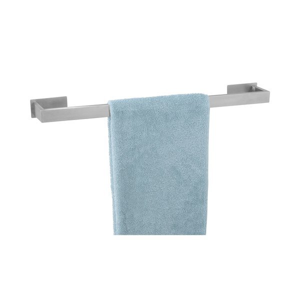 Samoprzylepny wieszak na ręczniki ze stali nierdzewnej w kolorze matowego srebra Genova – Wenko