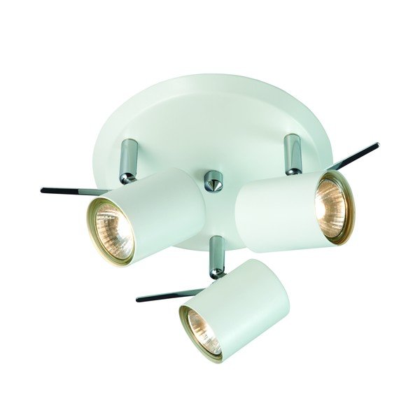 Biała lampa sufitowa z metalowym kloszem Hyssna – Markslöjd