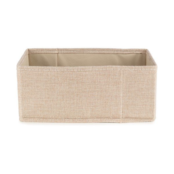Beżowy tekstylny pojemnik 28x12x12 cm Sandy – Compactor-image-4