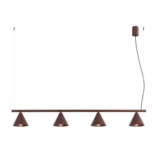 Brązowa stalowa lampa wisząca Zylo – Sollux
