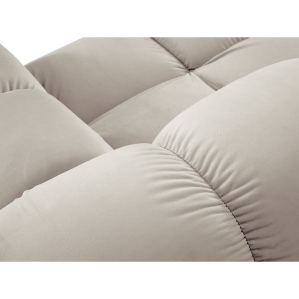 Beżowa aksamitna sofa modułowa 282 cm Bellis – Micadoni -image-1