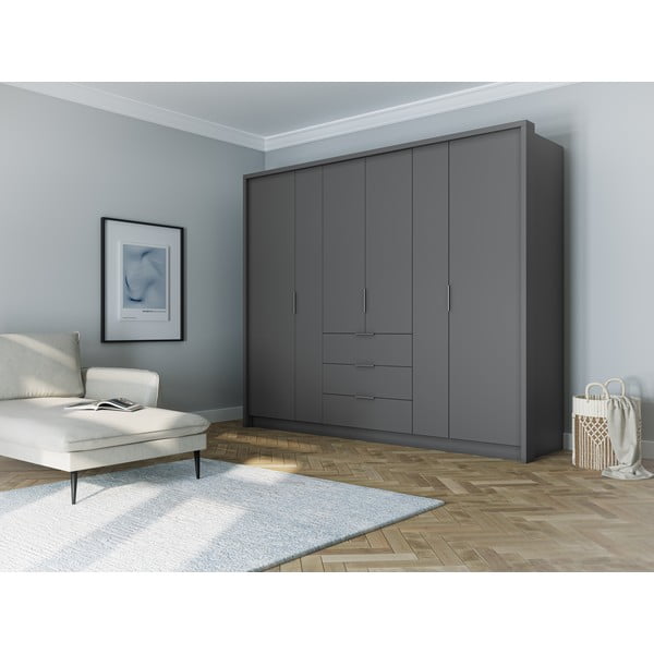 Szara szafa 255x217 cm Wells – Cosmopolitan Design-image-1