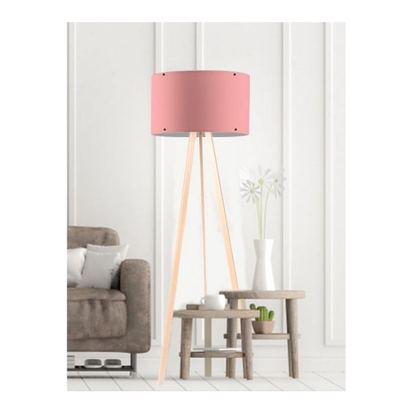 Jasnoróżowa lampa stojąca Simple