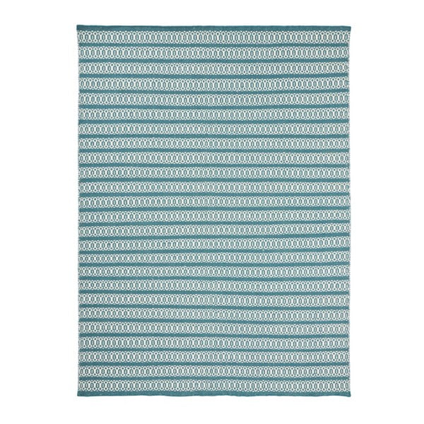 Turkusowy dywan ręcznie tkany Linie Design Valmora, 170x240 cm