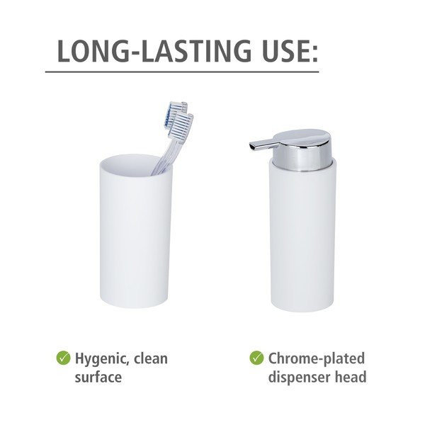Biały plastikowy zestaw akcesoriów łazienkowych Calvo – Wenko-image-4