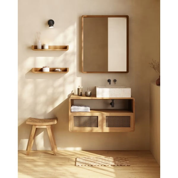 Zestaw 2 półek z drewna tekowego Kave Home Shamel-image-1