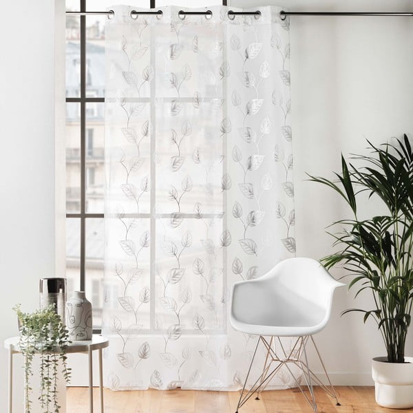 Firanka w biało-srebrnym kolorze 140x280 cm Edelia – douceur d'intérieur-image-2