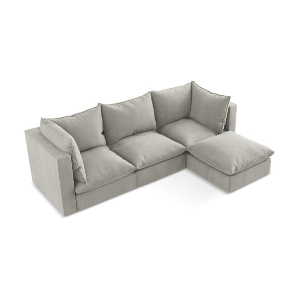 Jasnoszary narożnik (prawostronny/z szezlongiem) Manao – Makamii-image-2