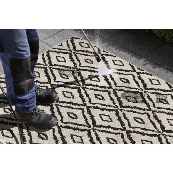 Brązowo-biały chodnik dwustronny odpowiedni na zewnątrz NORTHRUGS NORTHRUGS Rio, 80x150 cm-image-1