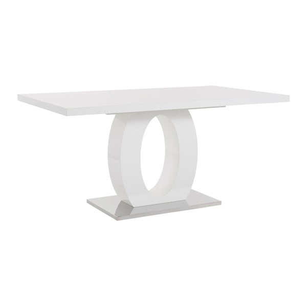 Biały stół z wysokim połyskiem Støraa Milo