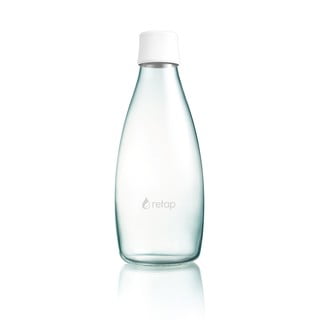 Biała szklana butelka ReTap, 800 ml