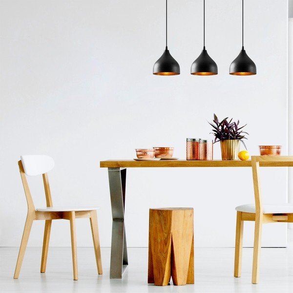 Czarna lampa wisząca z metalowym kloszem Tattoo – Opviq lights-image-1