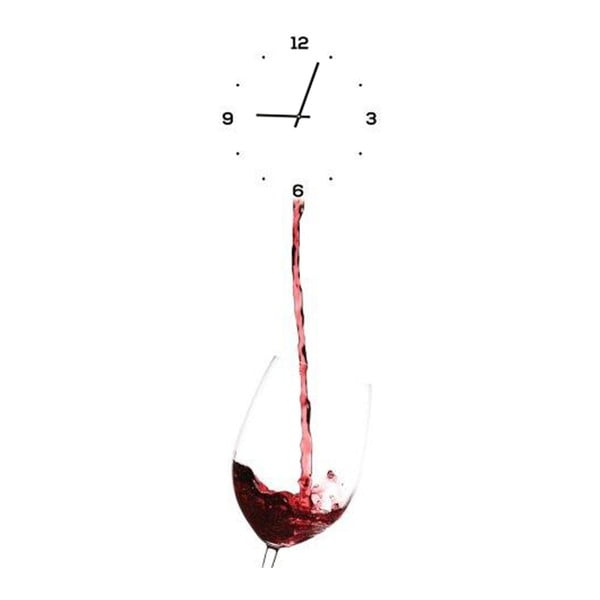 Zegar szklany DecoMalta Wine Time, 20x60 cm