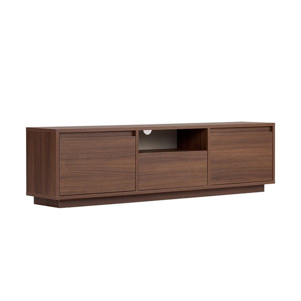 Szafka pod TV w dekorze orzecha w ciemnym naturalnym kolorze 160x42x30 cm Sentinel – Kalune Design