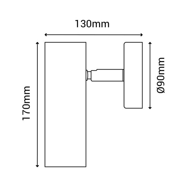 Czarny kinkiet SULION Milan, wys. 17 cm-image-4