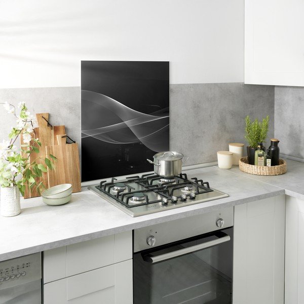 Płyta ochronna na ścianę przy kuchence ze szkła hartowanego 70x60 cm Smoke – Wenko-image-2