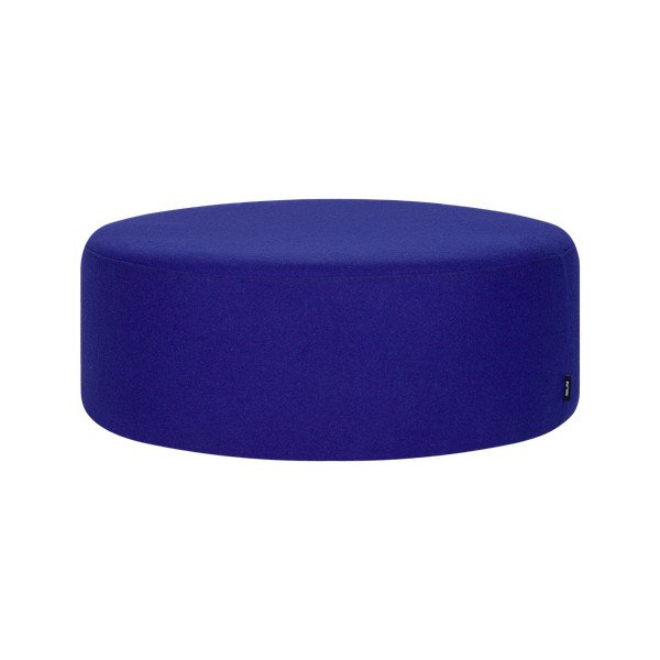 Niebieski wełniany puf Folk – noo.ma