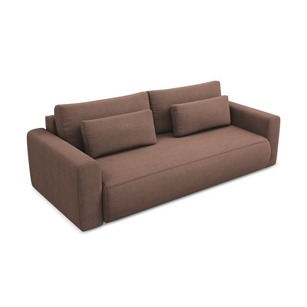 Różowa rozkładana/ze schowkiem sofa 238 cm Kapua – Makamii-image-2
