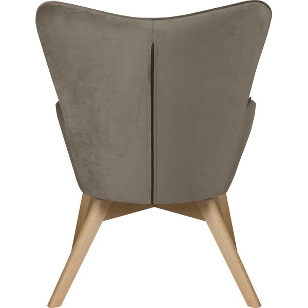 Jasnobrązowy aksamitny fotel Niko – Ropez-image-4