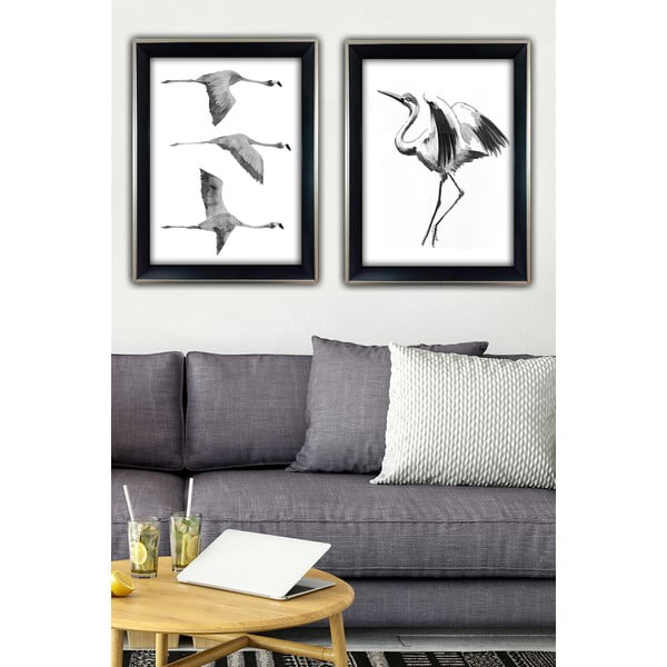 Obrazy zestaw 2 szt. 35x45 cm Crane – Wallity-image-1