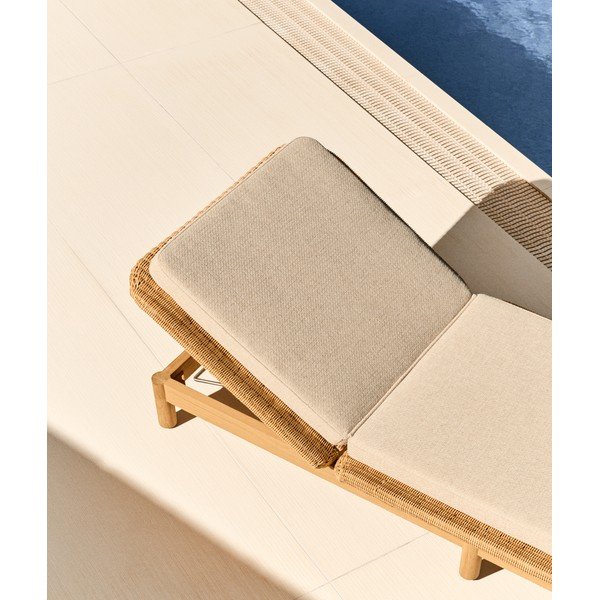 Rattanowy regulowany leżak ogrodowy w naturalnym kolorze Galea – Kave Home-image-2