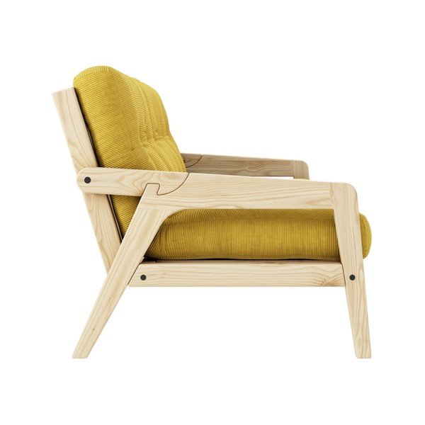 Sofa rozkładana ze sztruksową tapicerką Karup Design Grab Raw/Honey-image-4