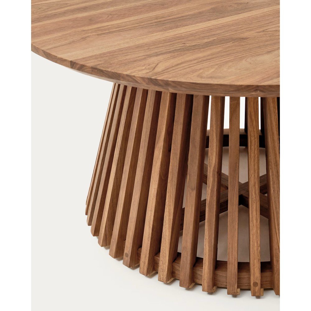 Stolik z drewna tekowego Kave Home Irune, ⌀ 80 cm (zdjęcie 7)