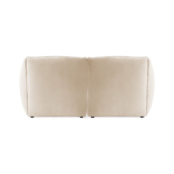 Szarokremowa 2-osobowa sofa modułowa z podnóżkiem Vivonita Velvet Cube-image-4