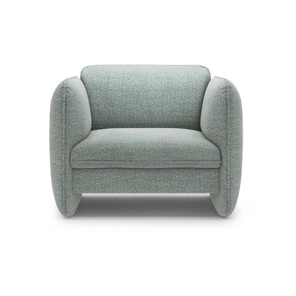 Niebieski fotel z tkaniny szenilowej Georgia – Micadoni -image-2