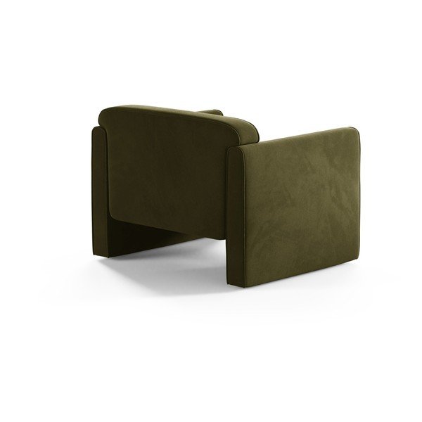 Zielony aksamitny fotel Abby – Micadoni -image-2