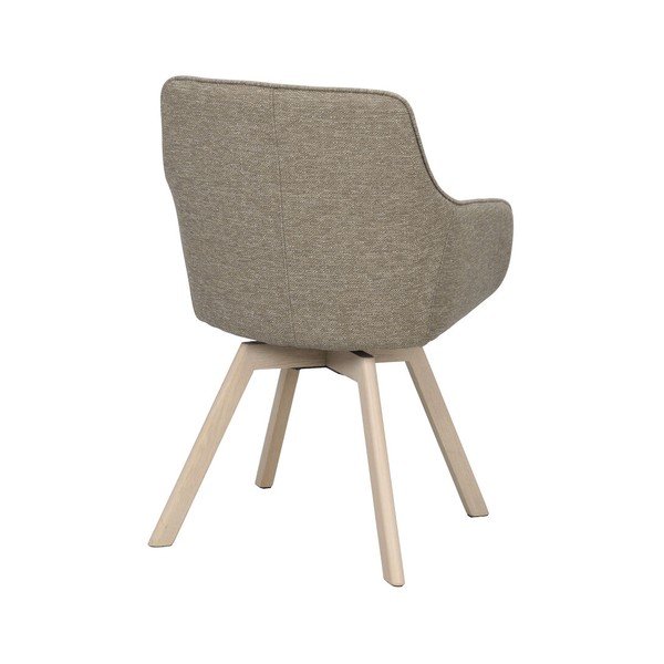 Beżowe tapicerowane fotele jadalniane zestaw 2 szt. Alison – Rowico-image-4