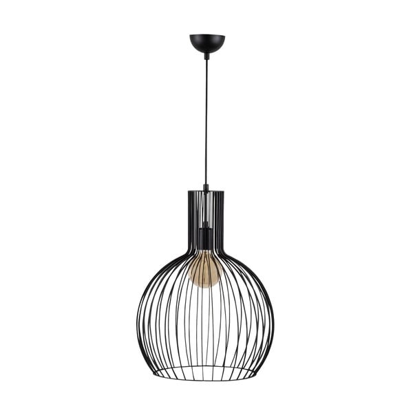 Czarna lampa wisząca z metalowym kloszem ø 38 cm Fellini – Opviq lights