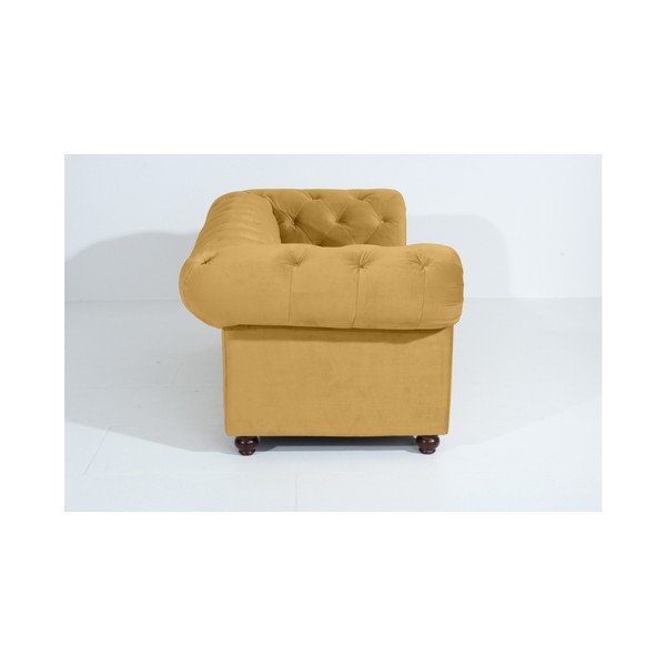 Żółta sofa Max Winzer Orleans Velvet, 196 cm-image-4