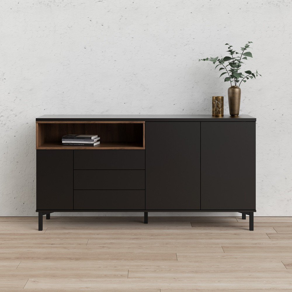 Czarna komoda 176x90x49 cm Roomers – Tvilum (zdjęcie 4)