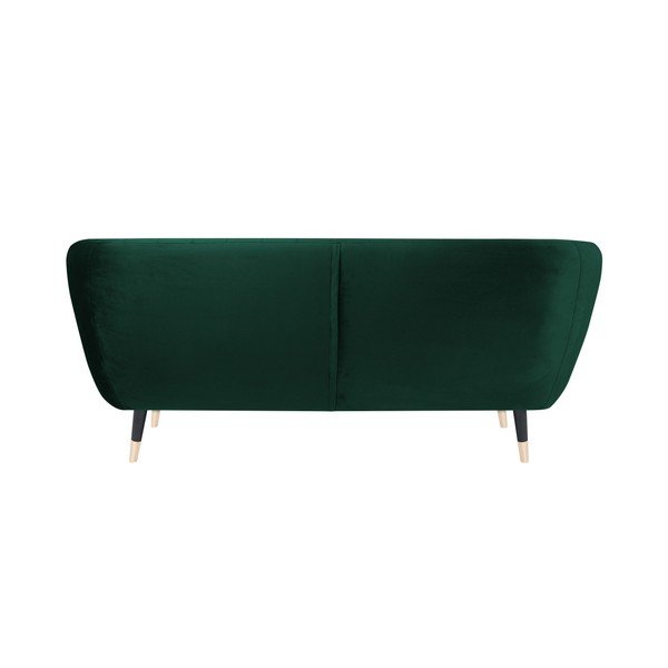 Zielona sofa z czarnymi nogami Mazzini Sofas Benito, 158 cm-image-4