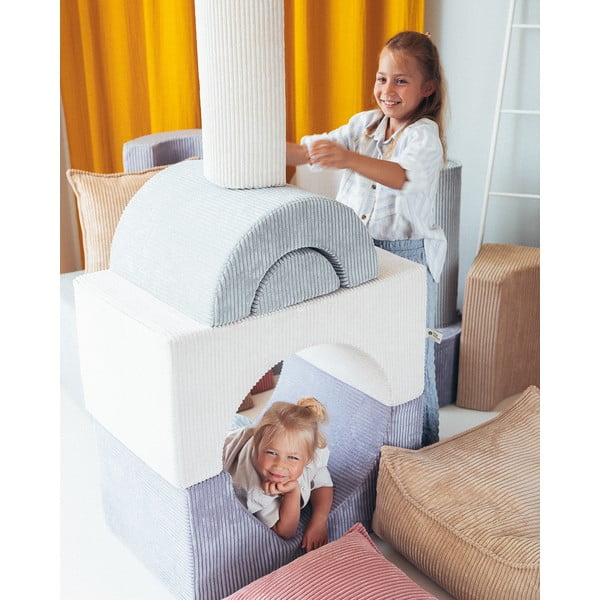 Miętowy sztruksowy piankowy plac zabaw 3 szt. wysokość 37 cm 75x49 cm Rainbow Montessori – Wigiwama-image-3