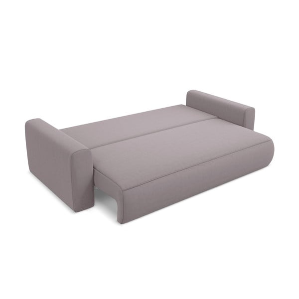 Lawendowa aksamitna rozkładana/ze schowkiem sofa 238 cm Kapua – Makamii-image-4