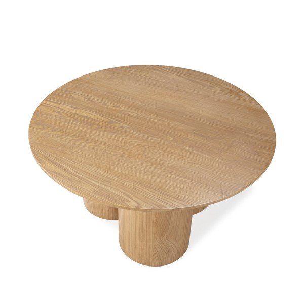 Okrągły stolik w dekorze dębu w naturalnym kolorze ø 80 cm Lua – MOME-image-4