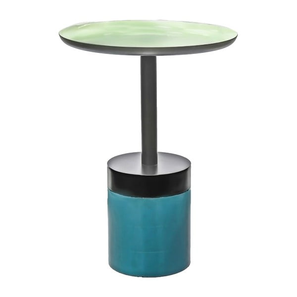 Butelkowo-czarny stolik 360 Living Valbona, ⌀ 41 cm