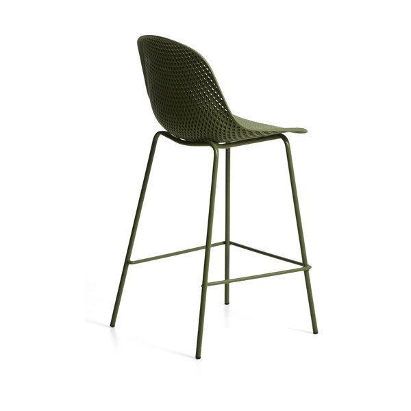 Zielony metalowy/plastikowy hoker ogrodowy Quinby – Kave Home-image-4
