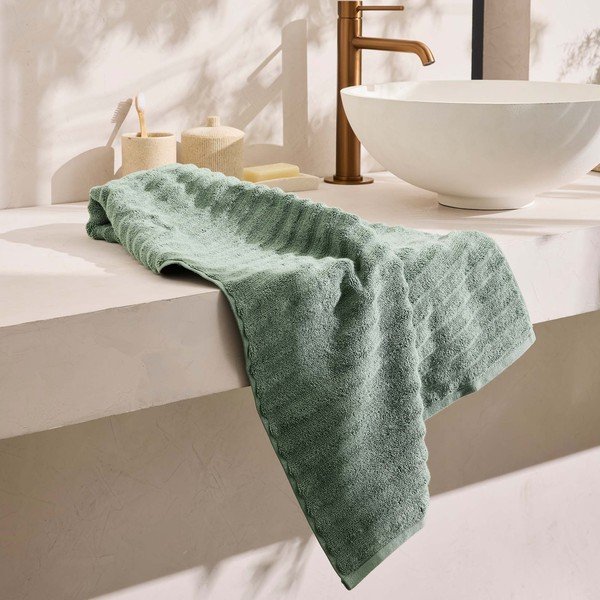 Zielony bawełniany ręcznik frotte 50x90 cm Maya – douceur d'intérieur-image-3