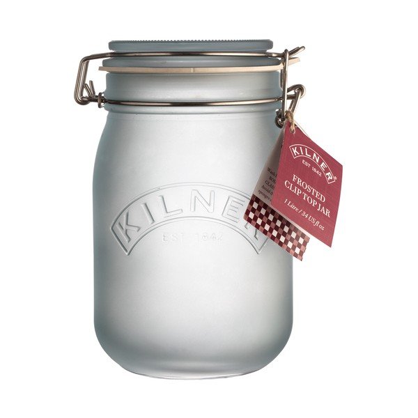 Matowy mlecznoniebieski słoik z hermetycznym zamknięciem Kilner, 1 l-image-1