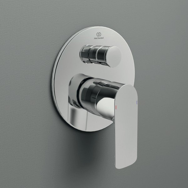 Podtynkowa bateria wannowa w kolorze srebra z połyskiem Connect Air – Ideal Standard-image-2