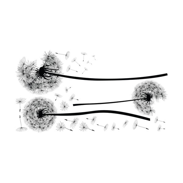 Komplet naklejek ściennych Ambiance Flying Dandelions-image-1